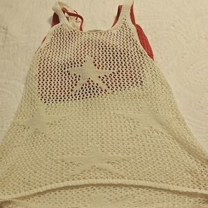 White Star Mesh Tank Top